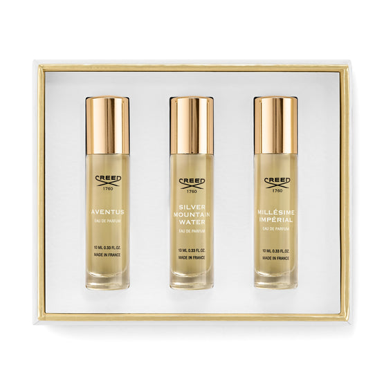 Fragrance Set 3x10ml (Aventus, Green Irish Tweed, Silver Mountain Water)