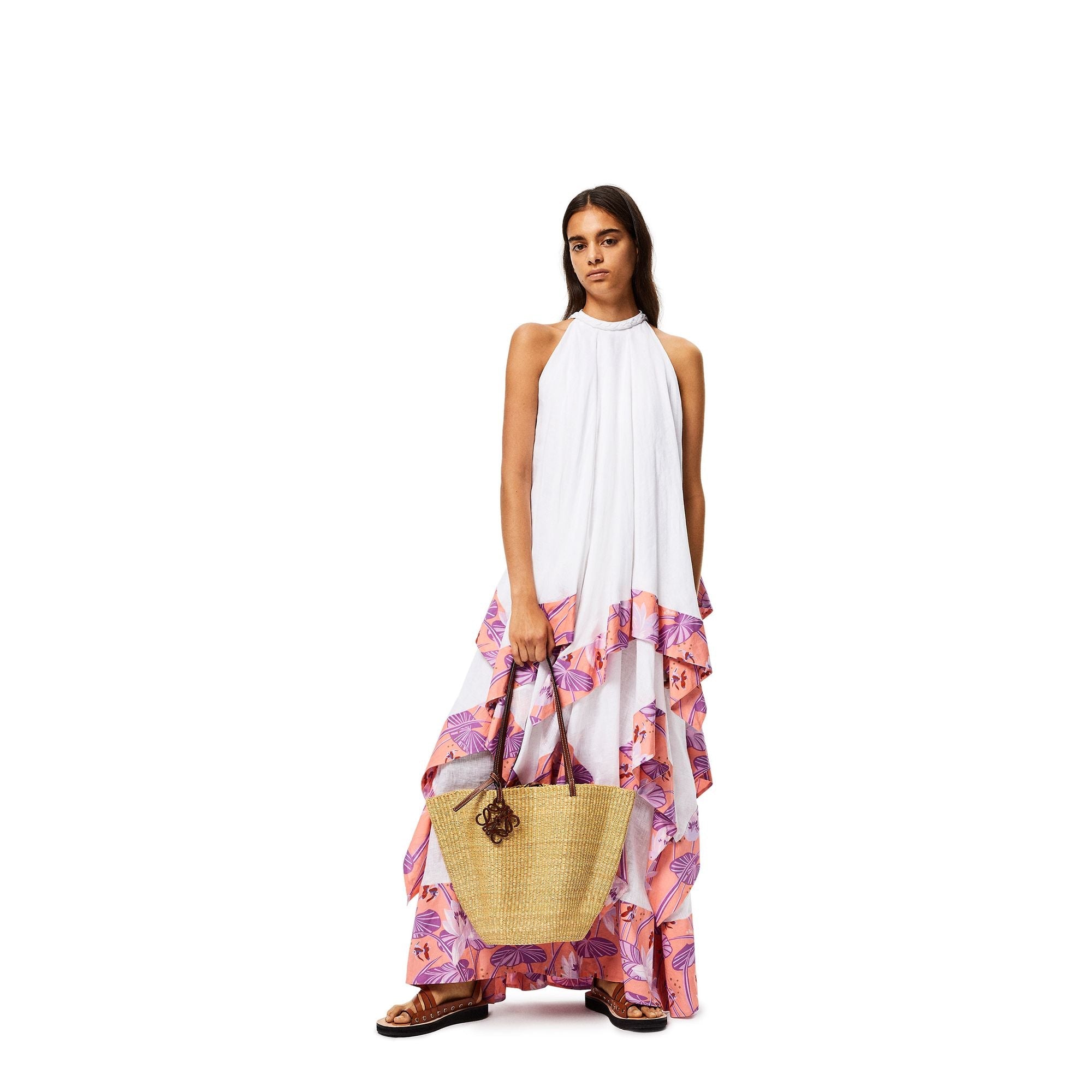 Women Shell Basket Bag - Natural/Pecan