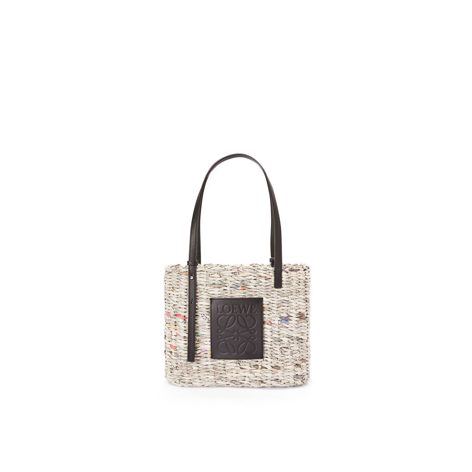 Women Square Basket Small Bag - Black/Multicolor