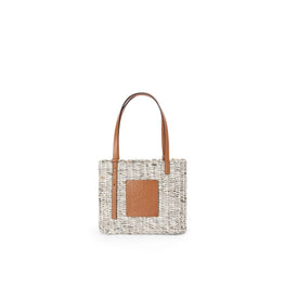 Women Square Basket Small Bag - Tan/Multicolor