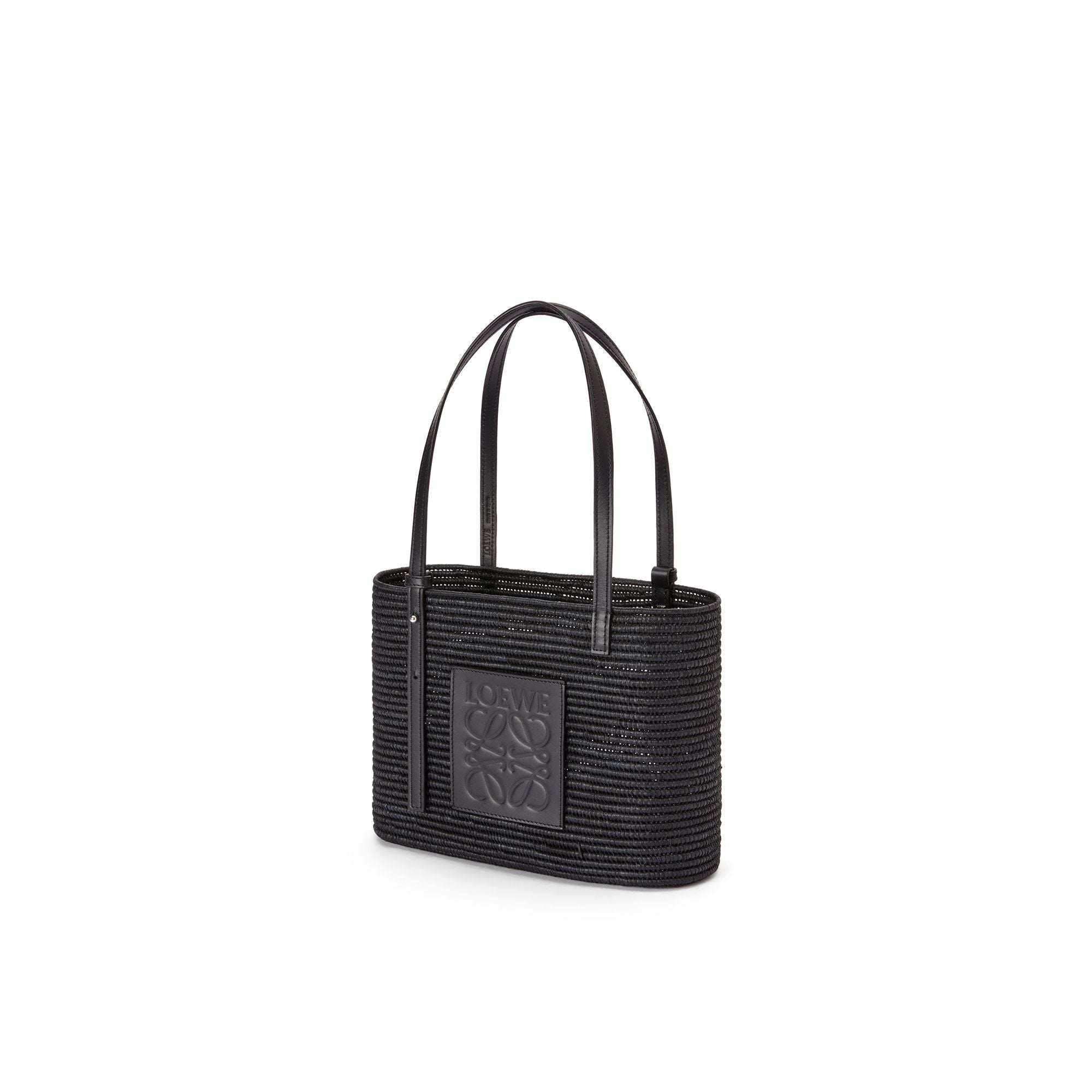 Women Square Basket Small Bag - Black/Black