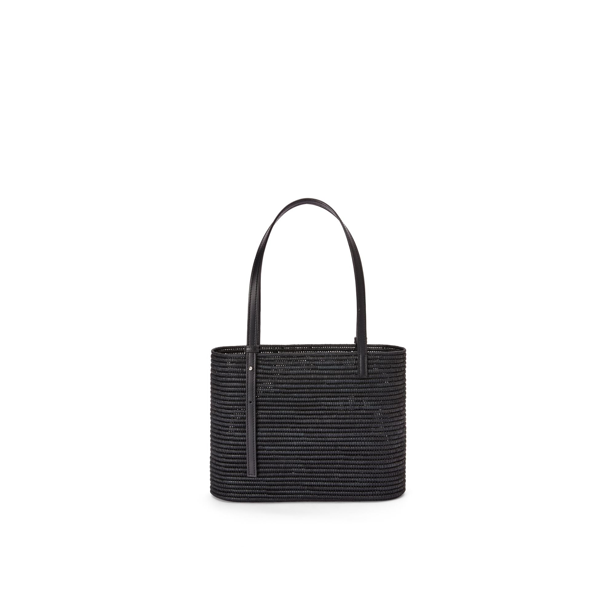 Women Square Basket Small Bag - Black/Black