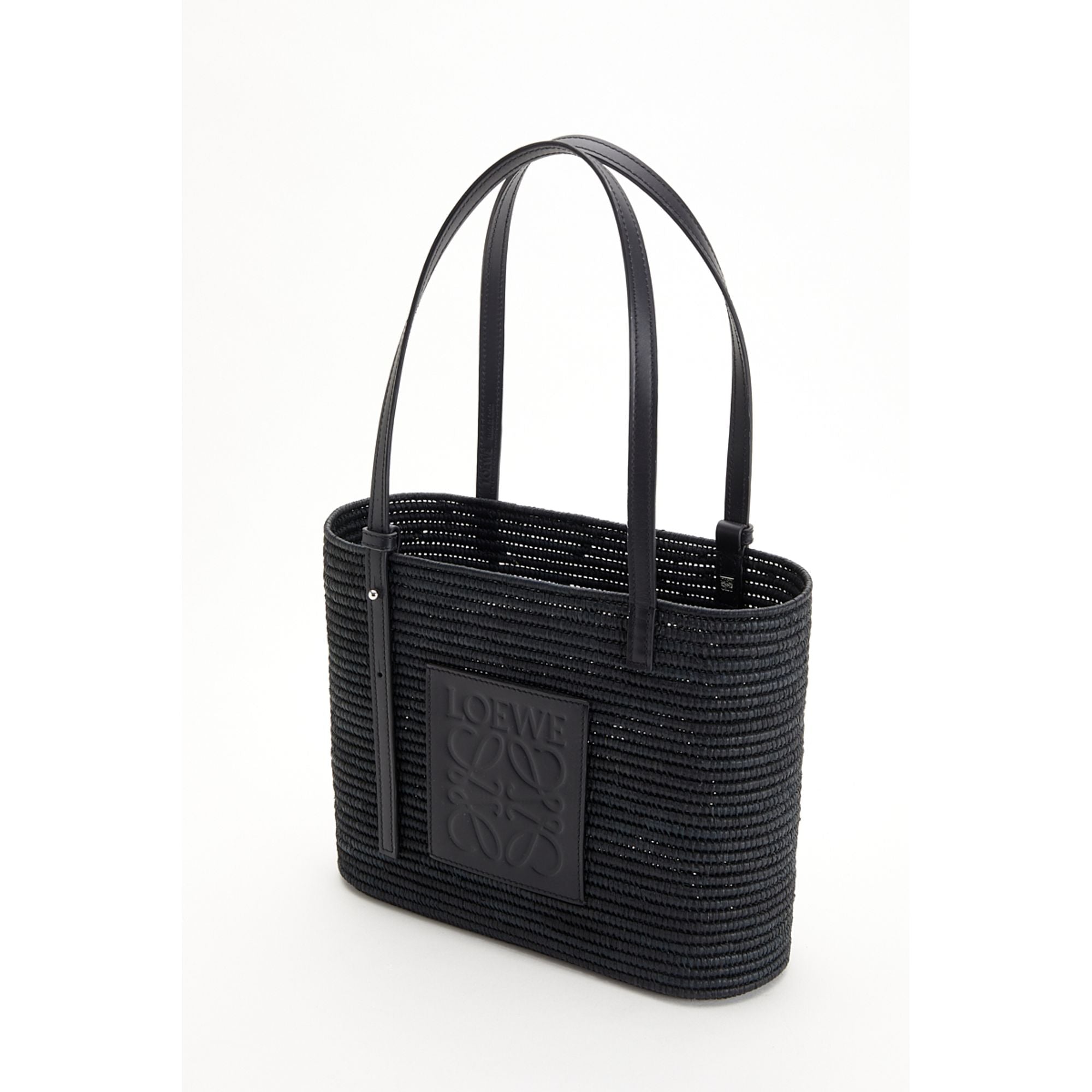 Women Square Basket Small Bag - Black/Black