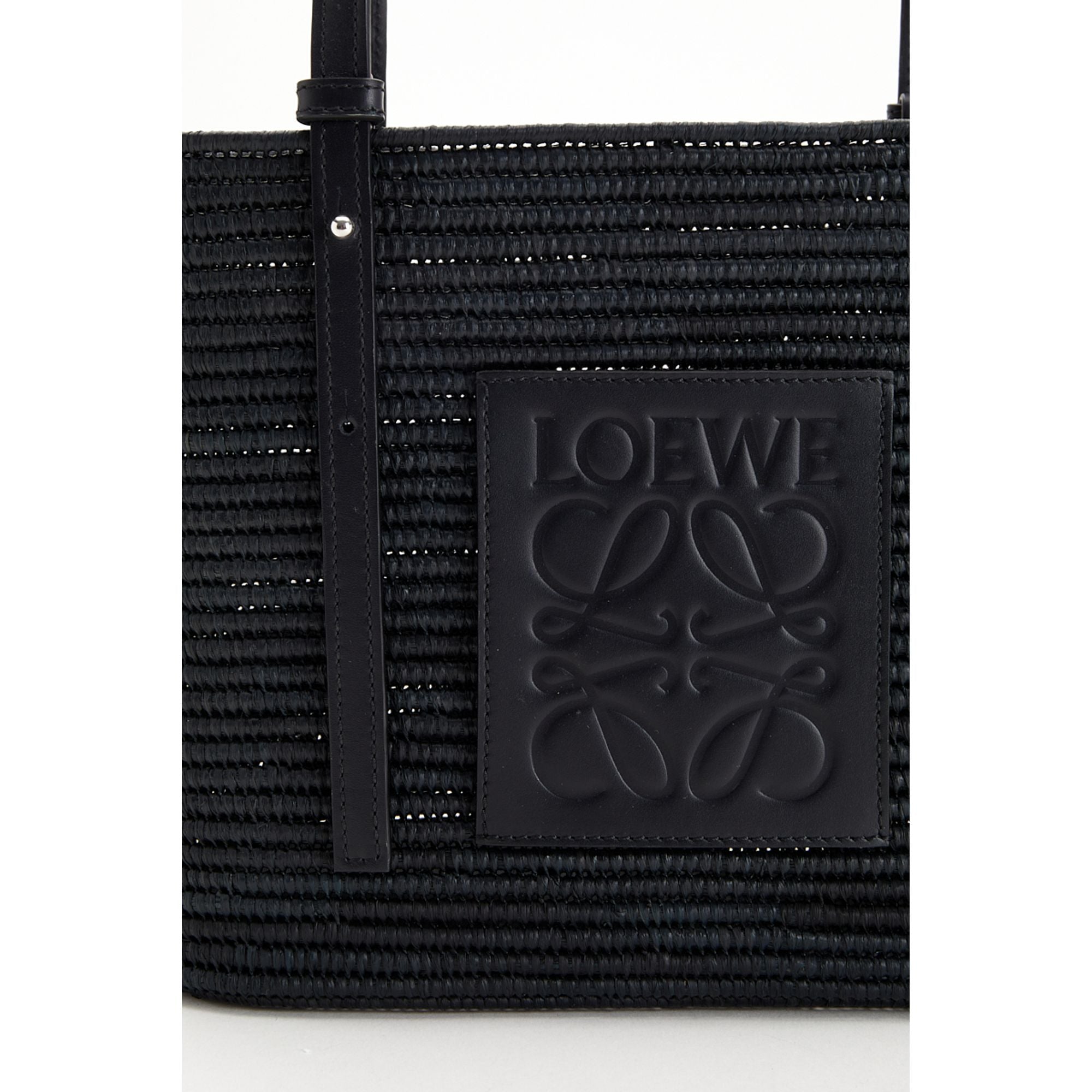Women Square Basket Small Bag - Black/Black