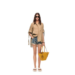 Women Petal Basket Bag - Ochre