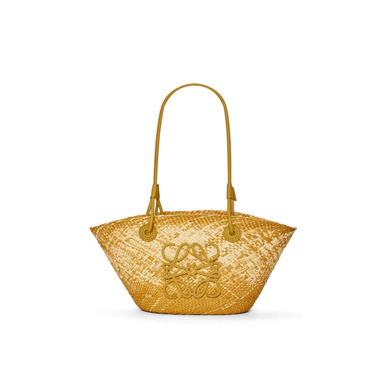 Women Anagram Basket Melange Small - Ochre