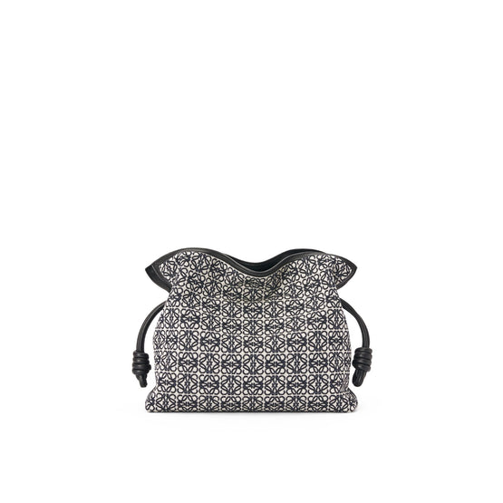Women Flamenco Clutch  Anagram Bag - Navy/Black