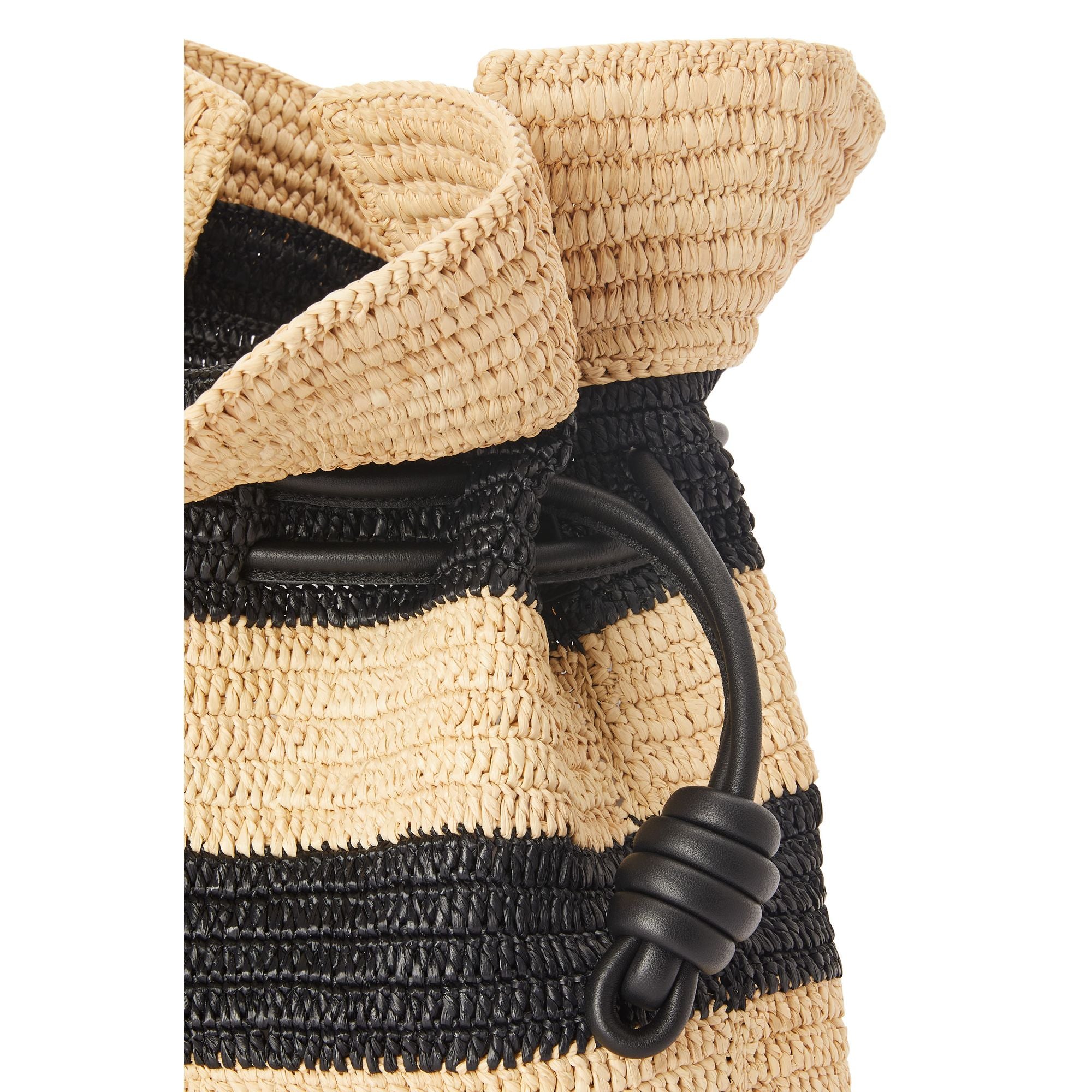 Women Flamenco Clutch Stripes Bag - Natural/Black