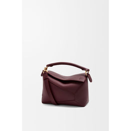 Women Puzzle Edge Small Bag - Dark Burgundy