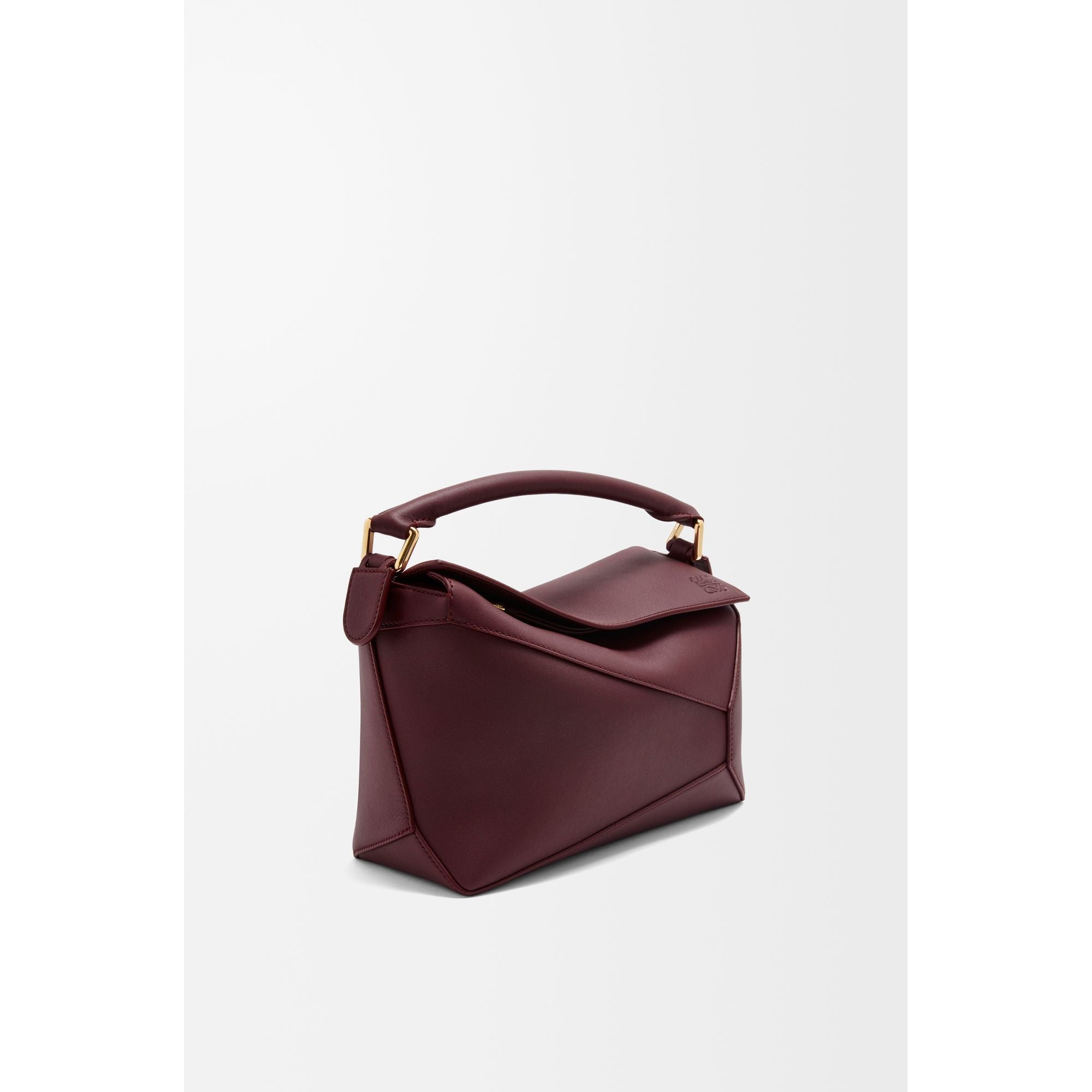 Women Puzzle Edge Small Bag - Dark Burgundy