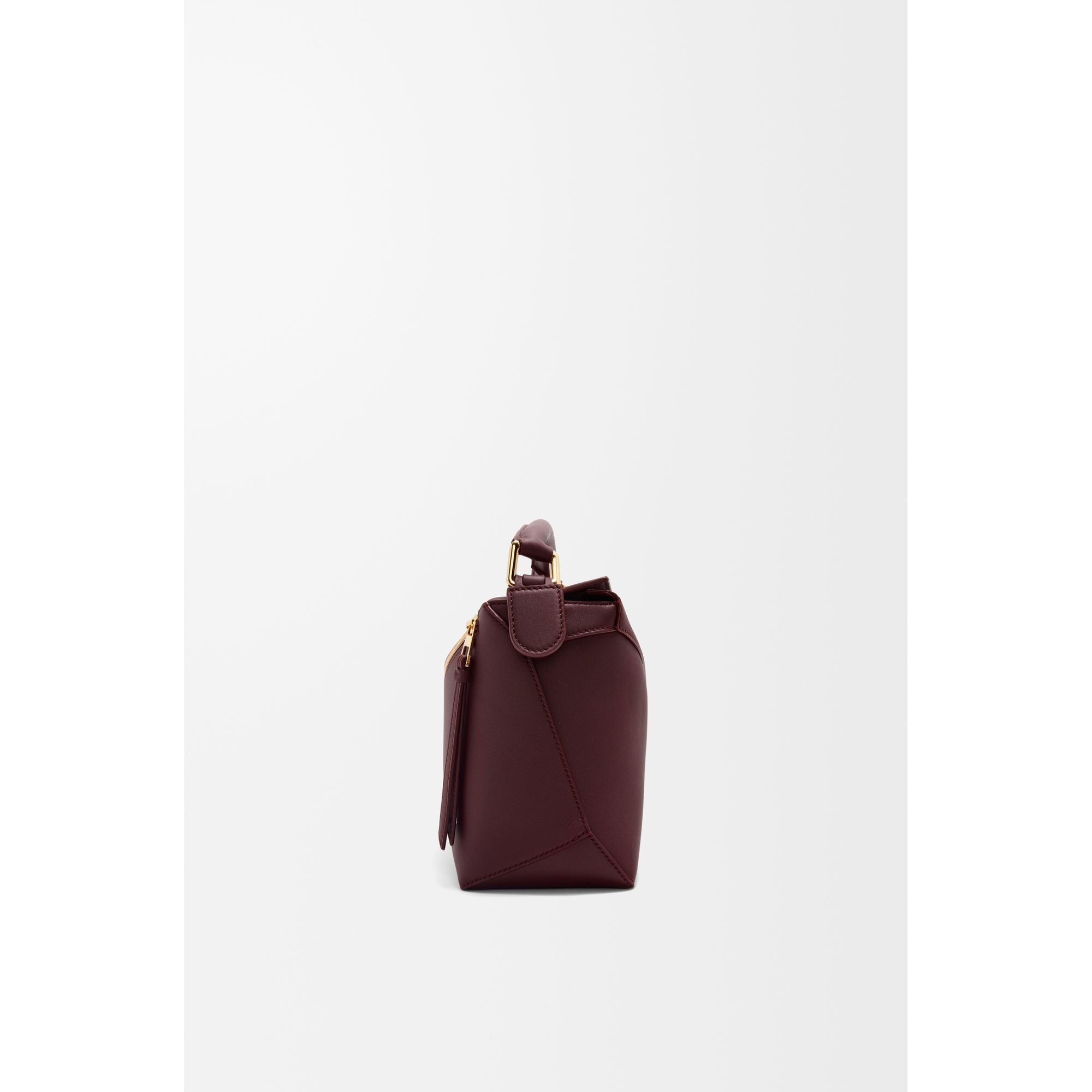 Women Puzzle Edge Small Bag - Dark Burgundy