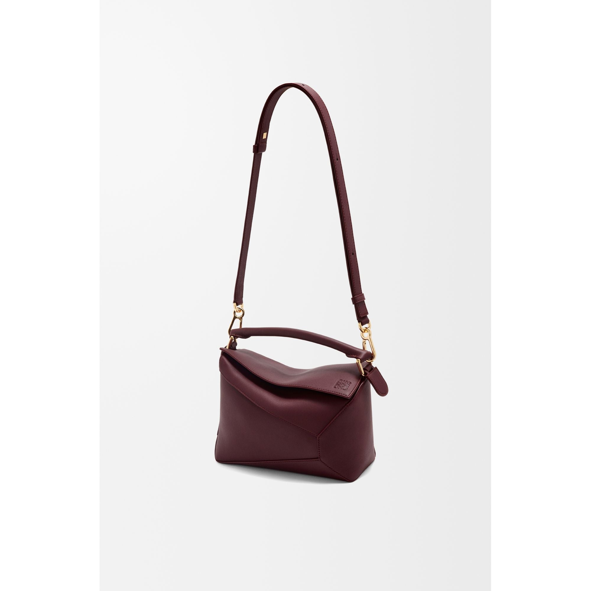 Women Puzzle Edge Small Bag - Dark Burgundy