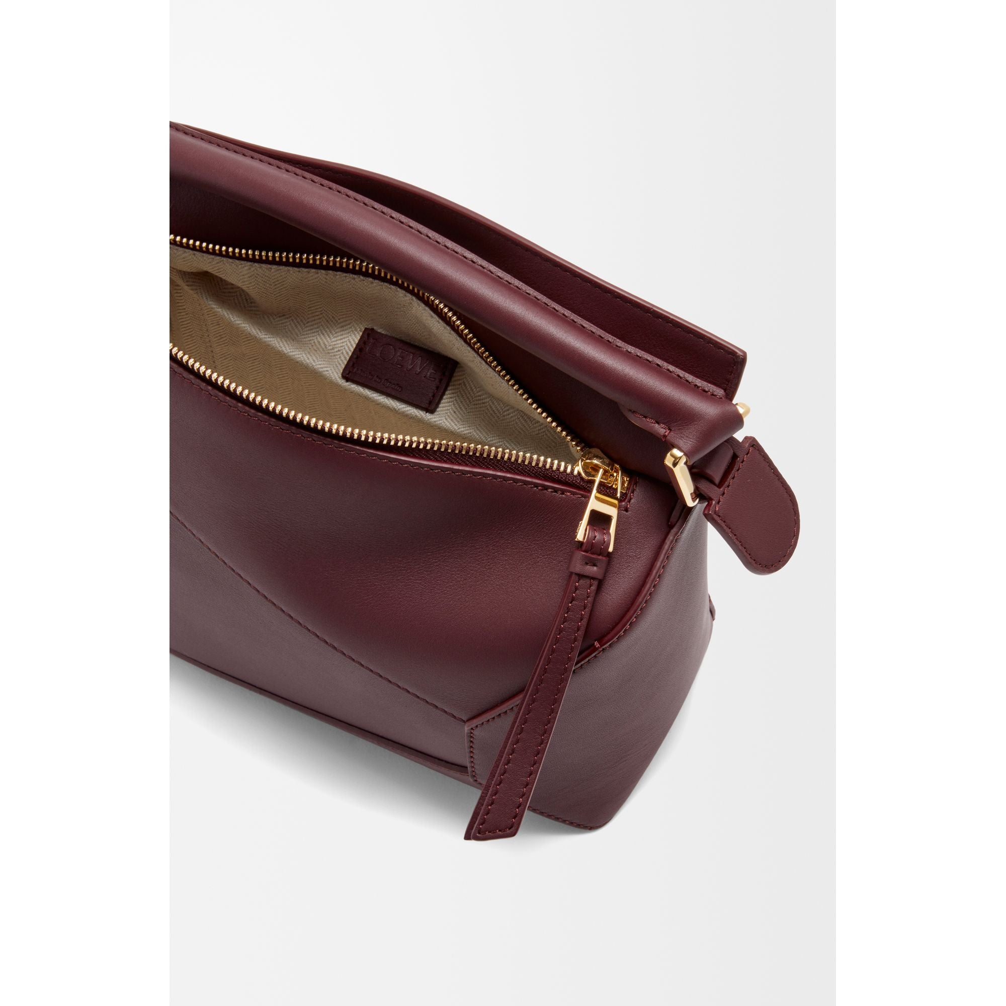 Women Puzzle Edge Small Bag - Dark Burgundy