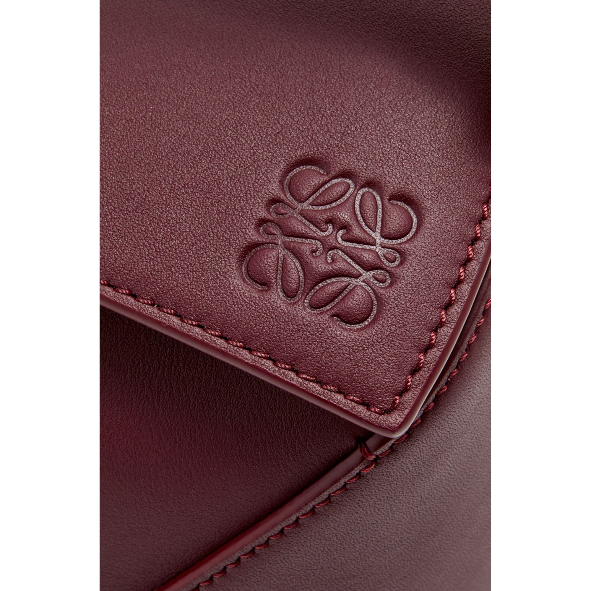 Women Puzzle Edge Small Bag - Dark Burgundy