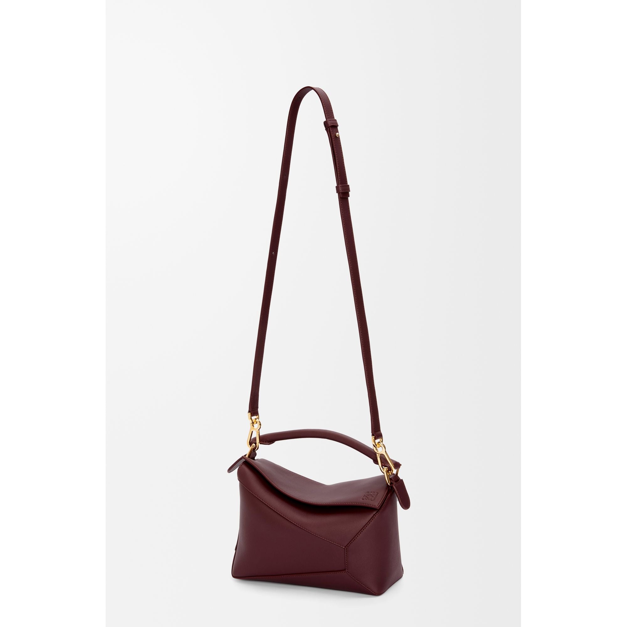 Women Puzzle Edge Small Bag - Dark Burgundy