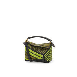 Women Puzzle Edge Small Stripes - Anise/Olive