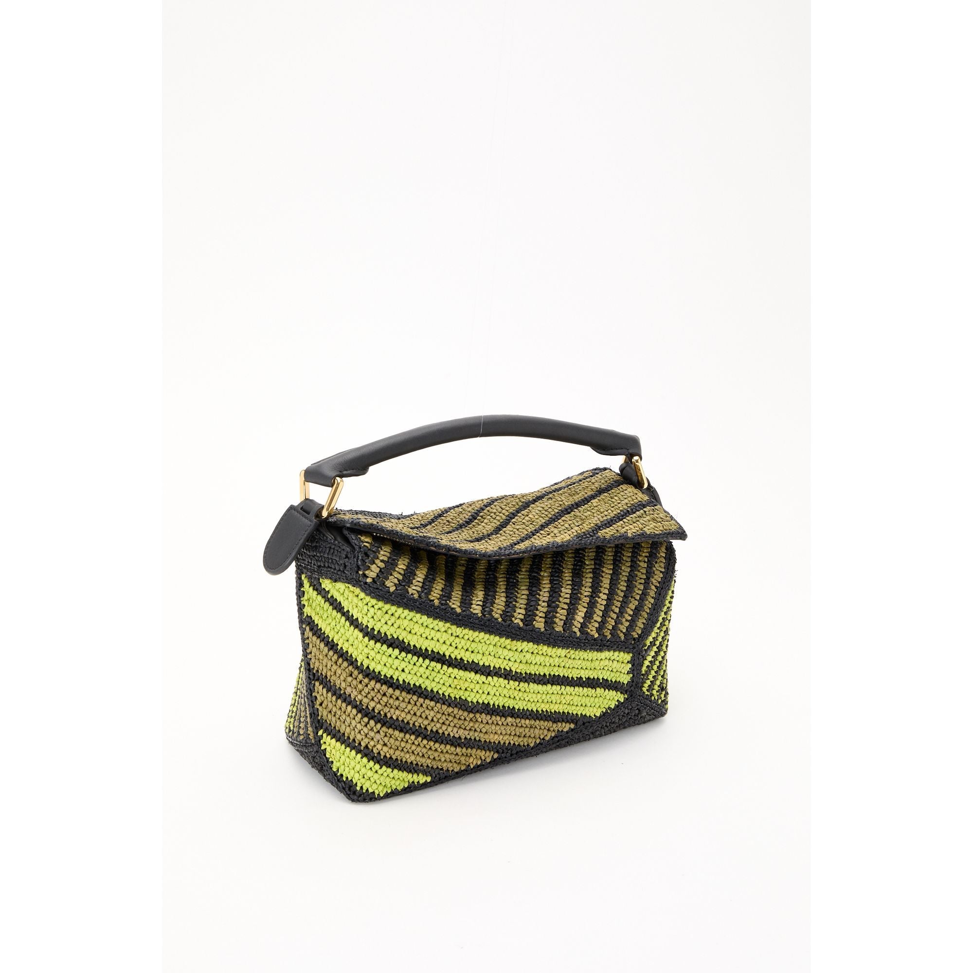 Women Puzzle Edge Small Stripes - Anise/Olive