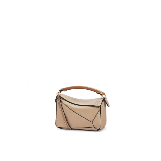 Women Puzzle Mini Bag - Sand/Mink Color