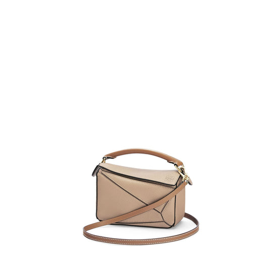 Women Puzzle Mini Bag - Sand/Mink Color