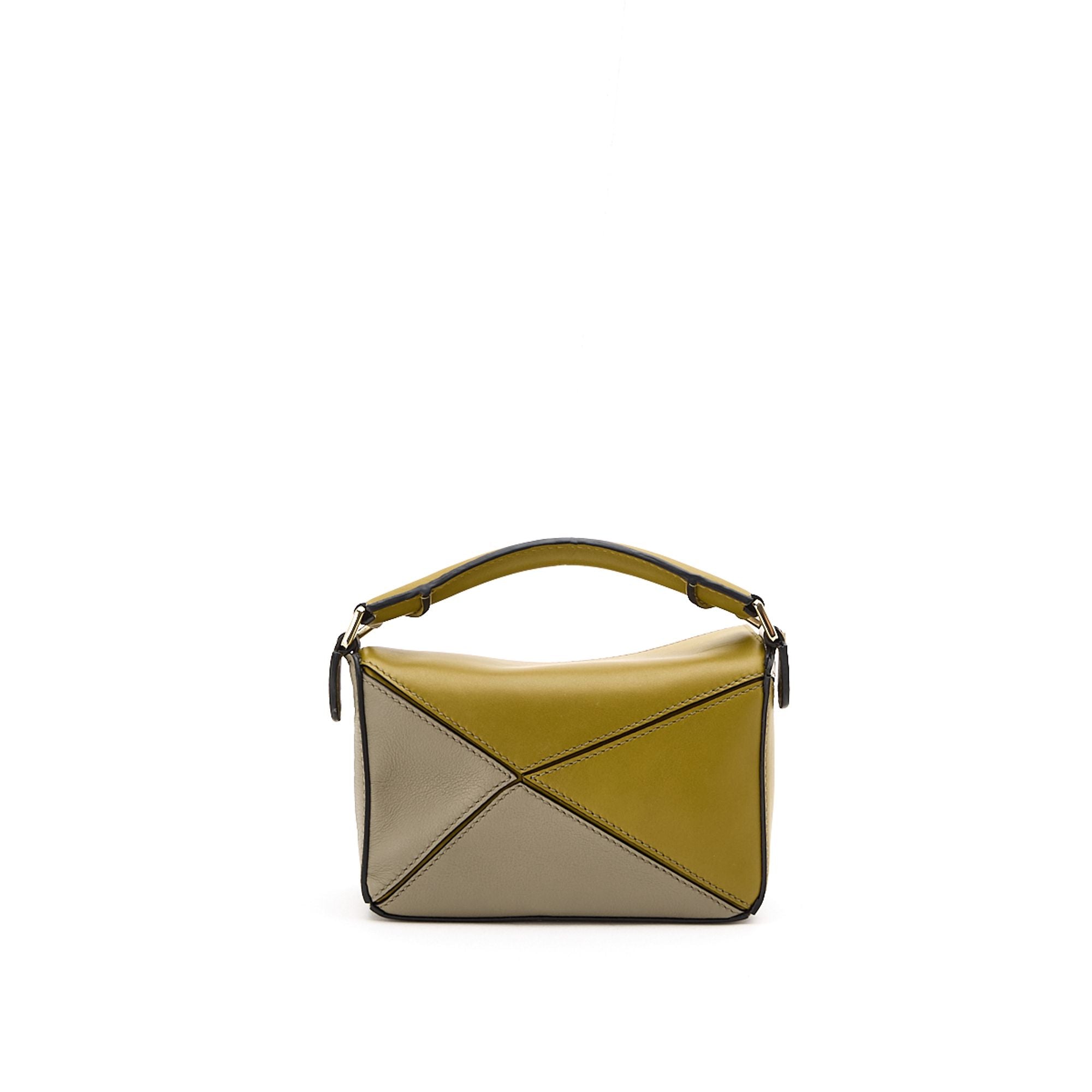 Women Puzzle Mini Bag - Ochre/Soft White