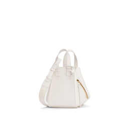 Women Hammock Compact Monochrome Bag - White Glaze