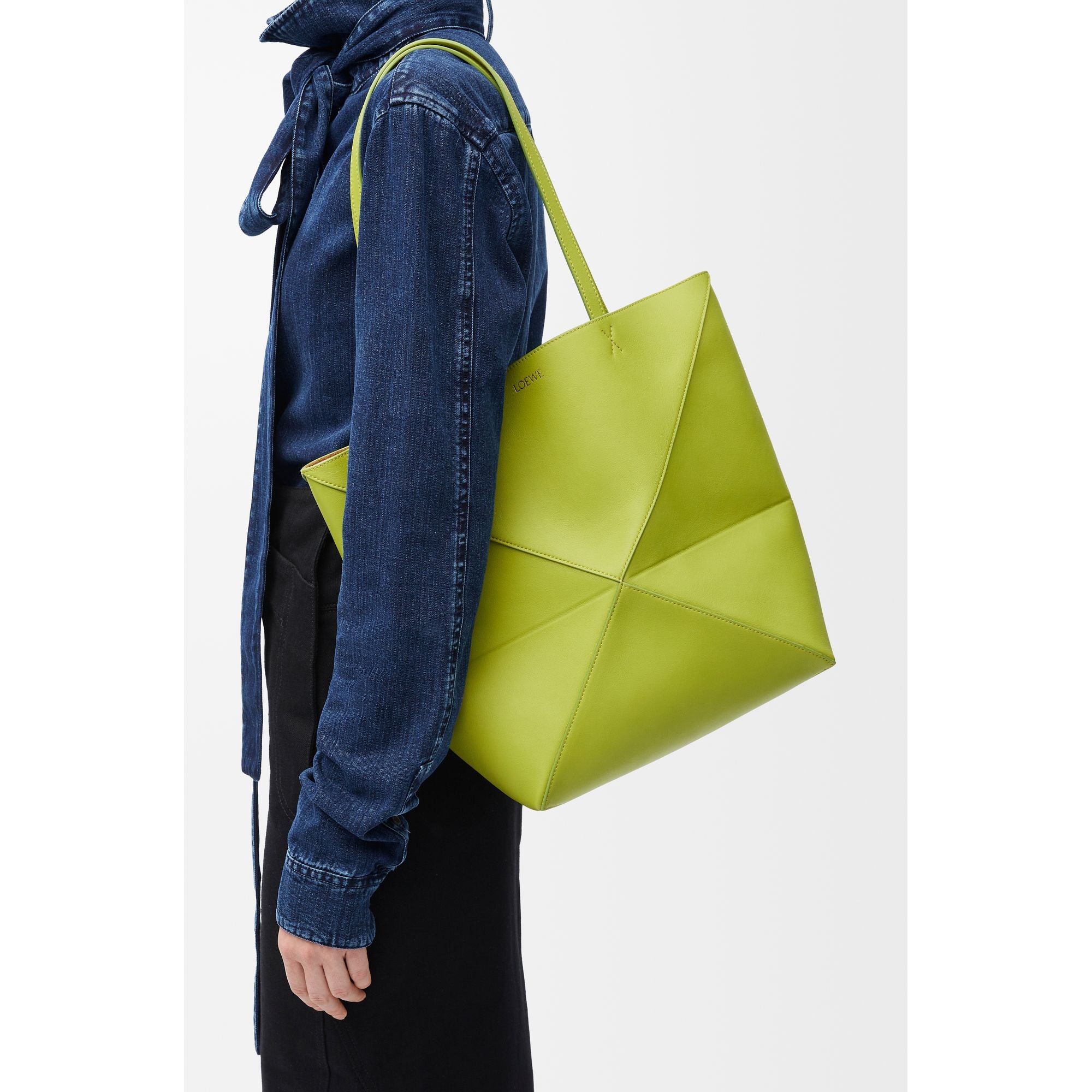 Women Puzzle Fold Tote Medium - Meadow Green