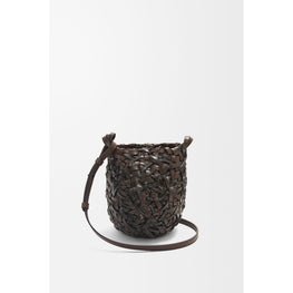 Women Nest Small Bicolour Bag - Chestnut/Black