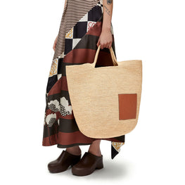 Men Slit Large Bag - Natural/Tan