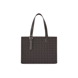 Men Buckle Horizontal Tote Anagram - Anthracite/Black