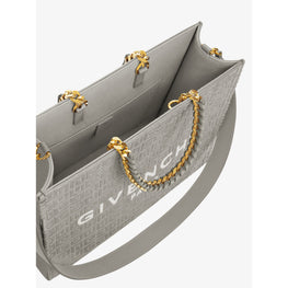 Women G-Tote Med. W/Chain - Stone Grey