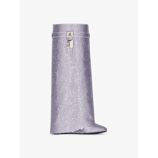 Women Shark Lock Boots - Lavender