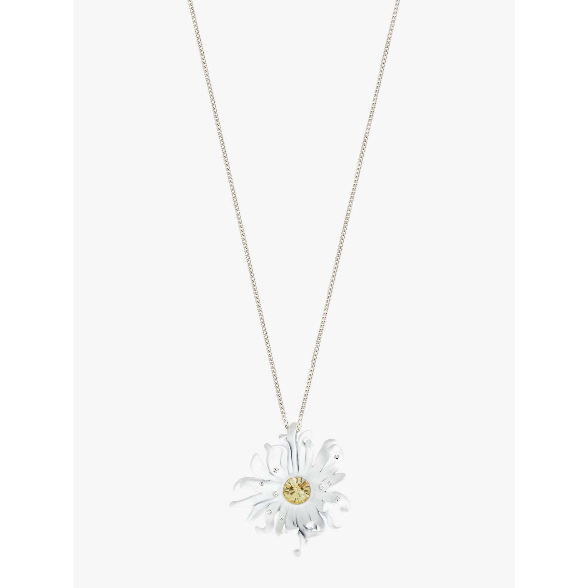 Women Daisy Necklace - White