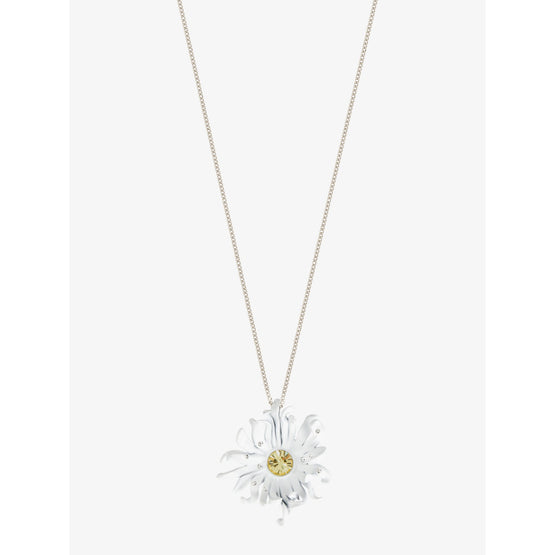 Women Daisy Necklace - White