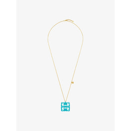 Women 4G Liquid Necklace - Aqua Green