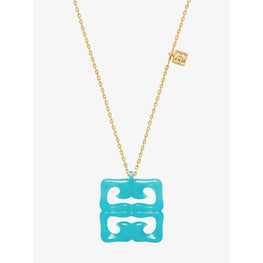 Women 4G Liquid Necklace - Aqua Green