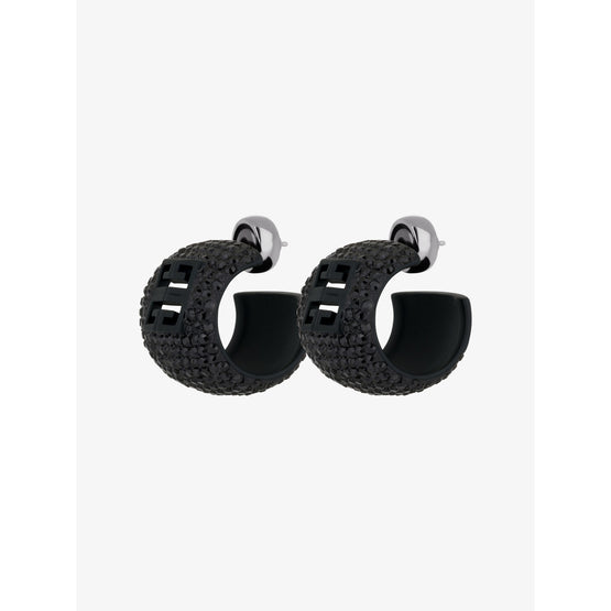 Women 4G Hoops Earrings - Black