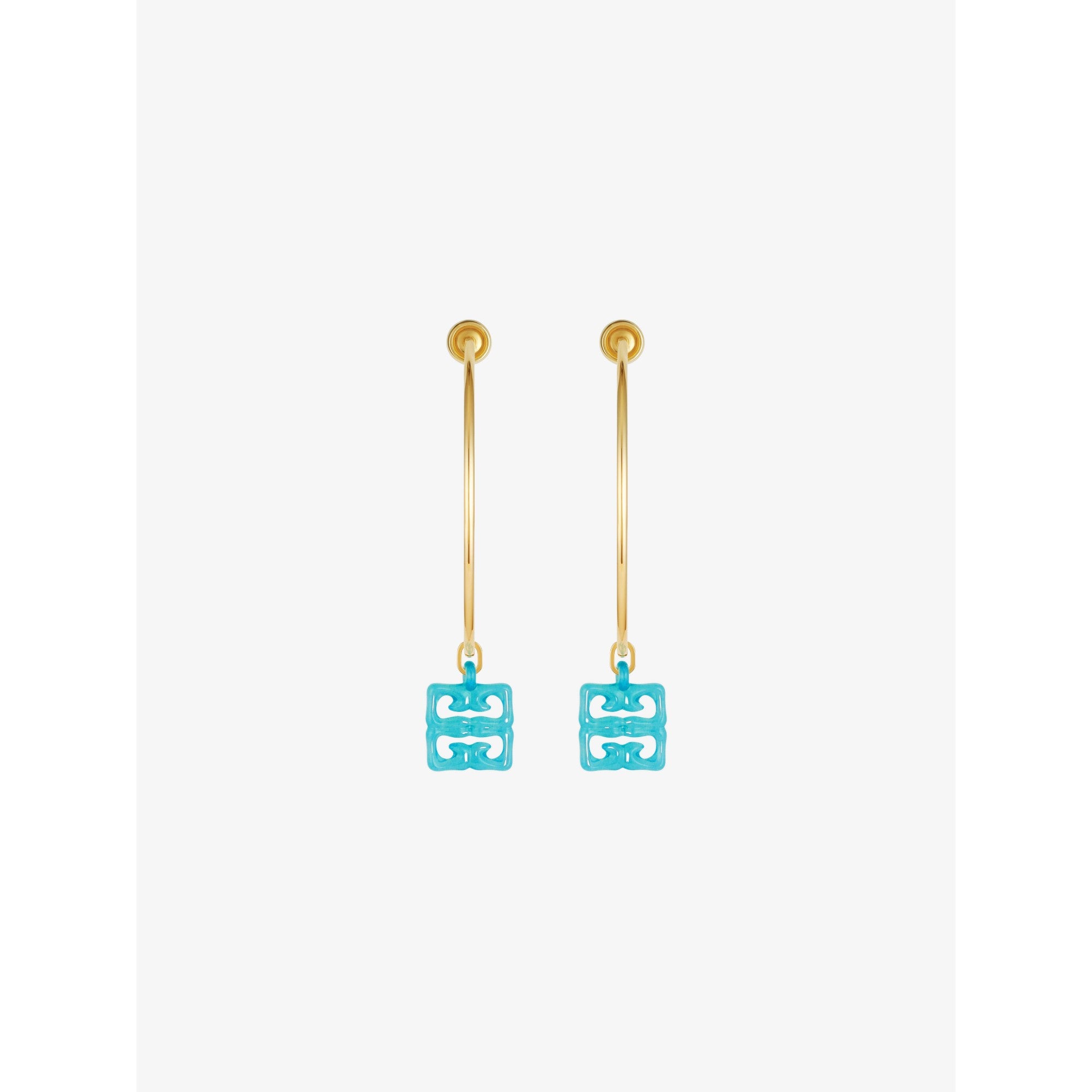 Women 4G Liquid Earrings - Aqua Green