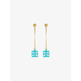 Women 4G Liquid Earrings - Aqua Green