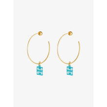 Women 4G Liquid Earrings - Aqua Green