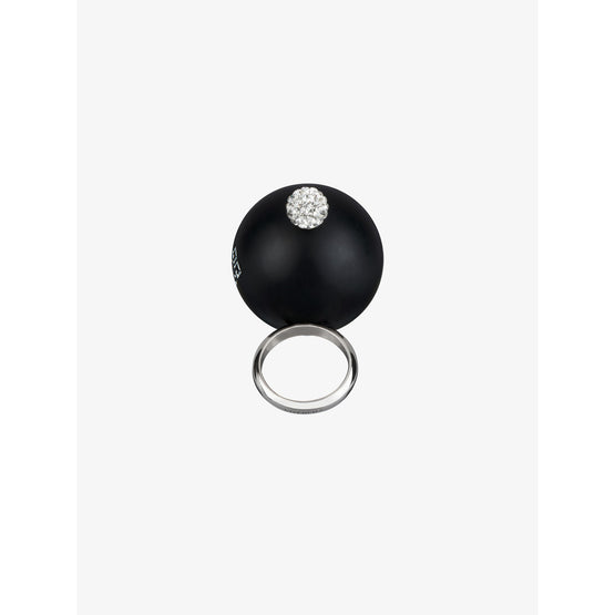 Women 4G Pearl Ring L - Black/Silvery