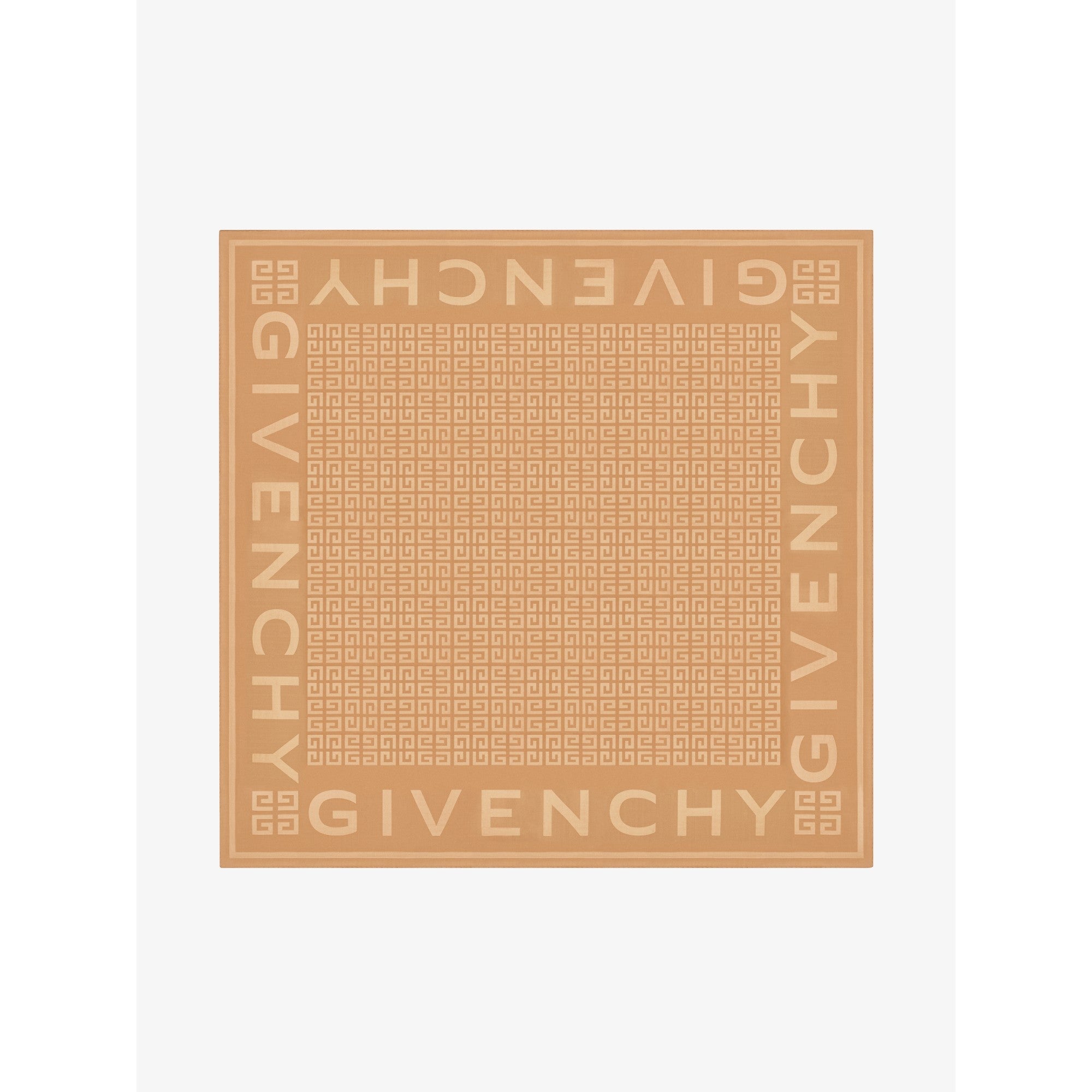 Women Givenchy 4G Jacquard Square 140X140 - Light Beige Camel