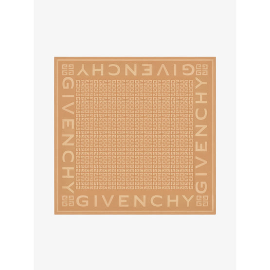 Women Givenchy 4G Jacquard Square 140X140 - Light Beige Camel