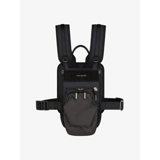 Men Front Back Bag - Black