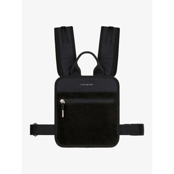 Men Front Back Bag - Black