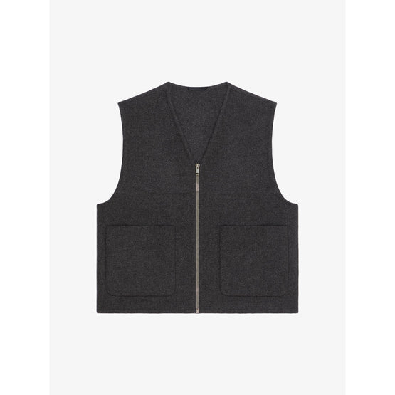 Men Double Face Vest - Dark Grey