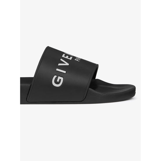 Men Slide Flat Sandals - Black