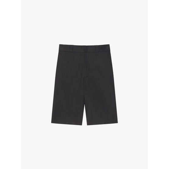 Men Chino Base Shorts With Leg Pocket - Black