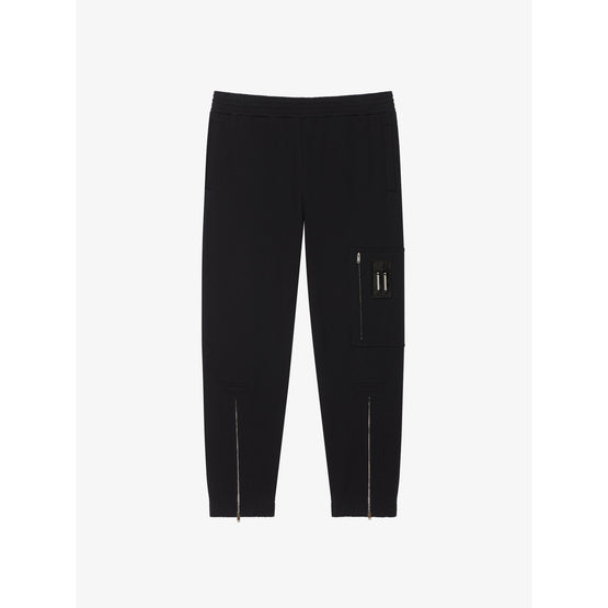 Men Classic Fit Sweatpants W/ Multi Pockets - Black