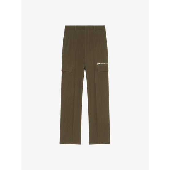 Men Formal Pant With Pockets Details - Khaki