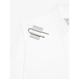 Men Contemporary Fit Shirt W/ U Lock Harness - White